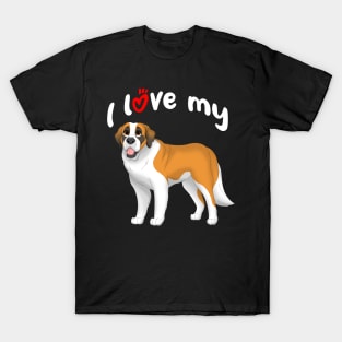 I Love My Saint Bernard Dog T-Shirt